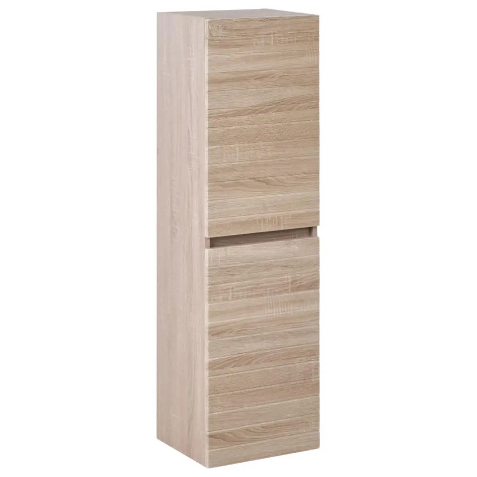 URUCU - Wandgemonteerde badkamerkast - Lichtbruin - MDF