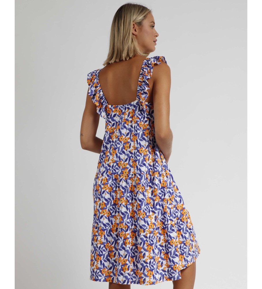Camisola Admas Malva e Laranja branca