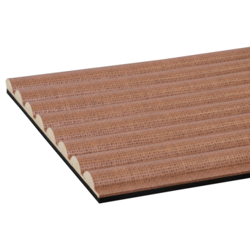 Lattenwand Decowall Acoustic Curve terra 260x30cm, 2 stuks (1.56m2)