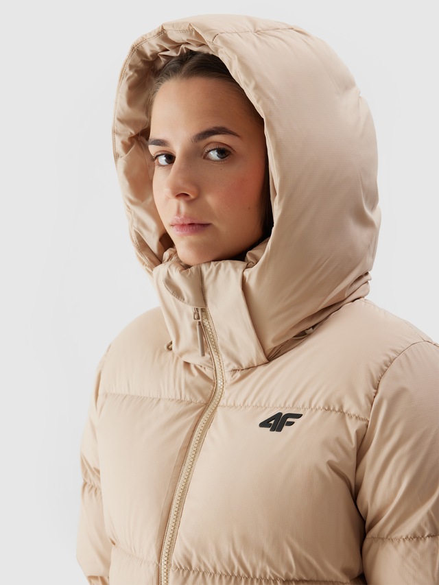 4F Daunenjacke mit Kapuze Wasserdicht,Winterjacke Damen