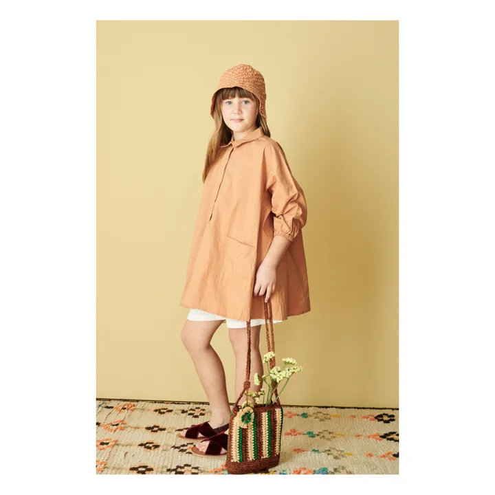 Caramel Bob en Popeline de Coton Cedrus | Abricot