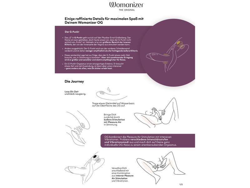 Womanizer Vibrator Womanizer OG aubergine Hochwertiger G-Punkt Vibrator mit Pleasure Air Technologie