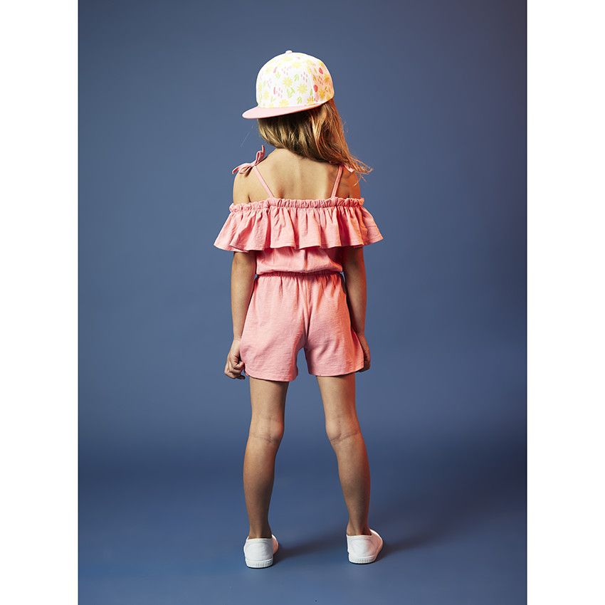 Combishort volantée à bretelles pour fille - Multicolore
