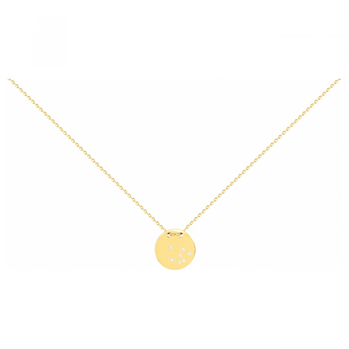 Collier en Plaqué Or avec oxyde de zirconium blanc