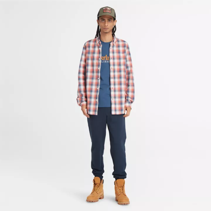 Pantalon de survêtement à envers bouclé pour homme en bleu marine