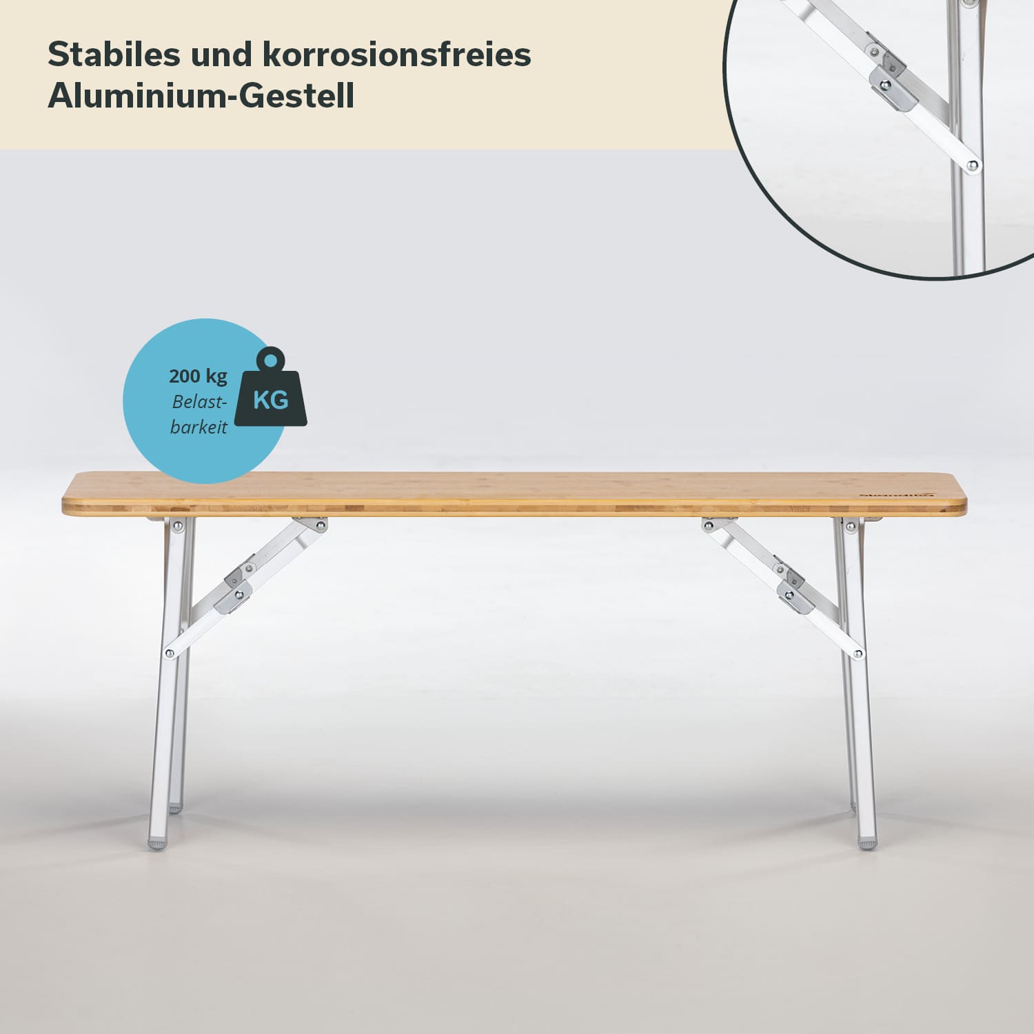 Skandika Tolja bamboe zitbank - Set van 2