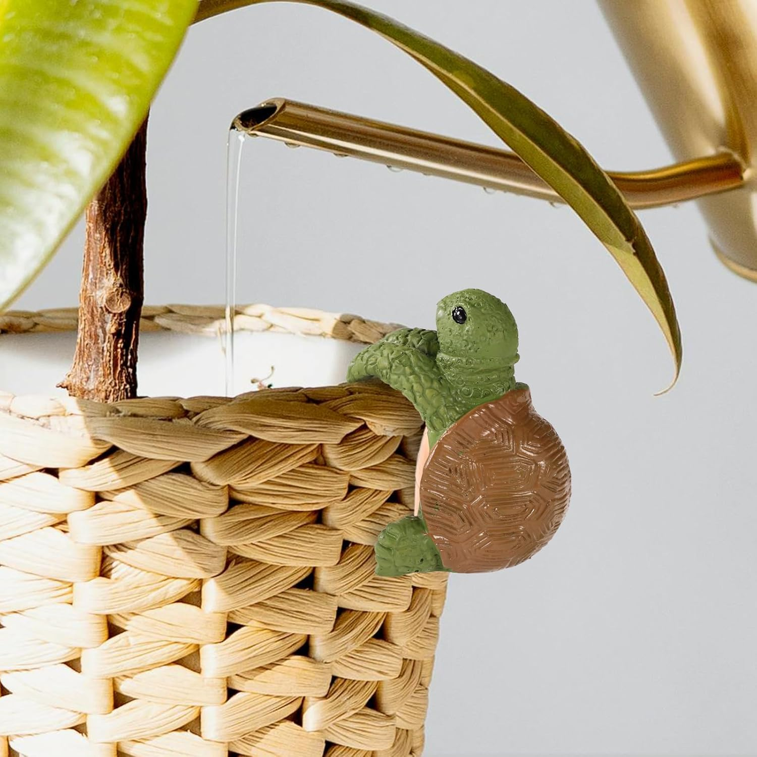 (70x45mm) Miniatur Figur Garten Dekoration Mini Schildkröte für Blumentopf / Garten - Grün