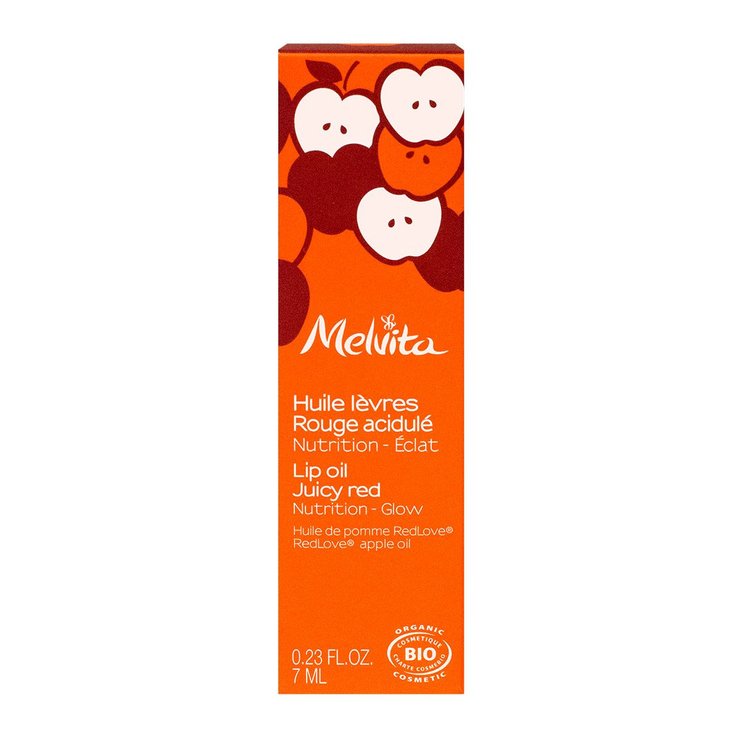 Huile lèvres nutrition bio éclat teinte Rouge acidulé 7ml