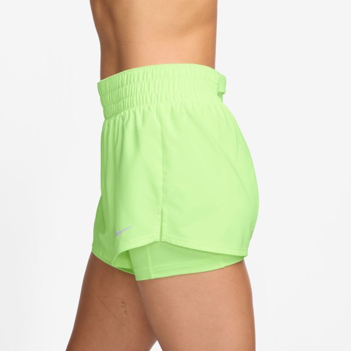 Nike Dame Shorts One Dri-Fit Mid-Rise 2in1 3 Inch Shorts Gul
