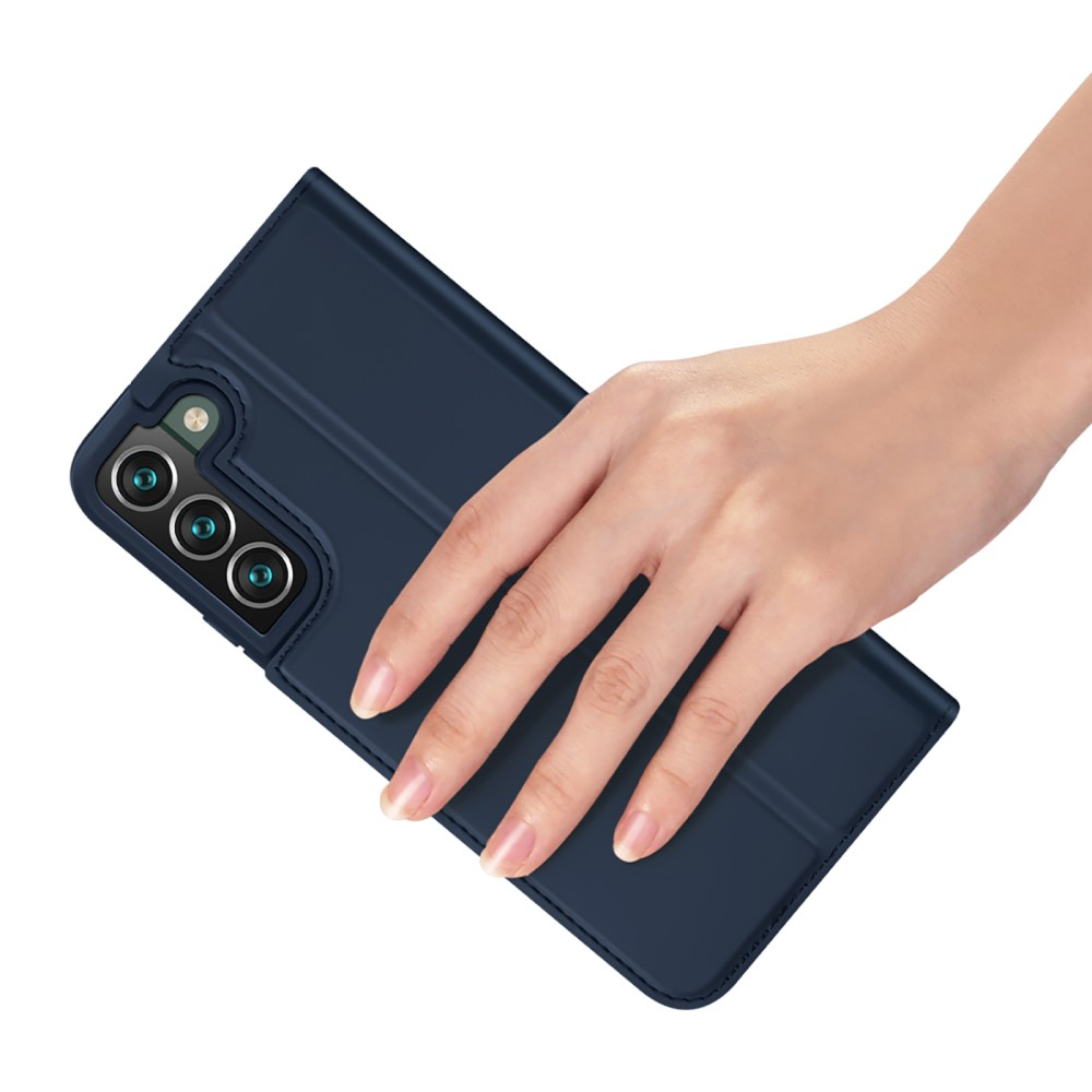 Samsung Galaxy S22 5G Flip Wallet Cover Leder Tasche - Dunkelblau