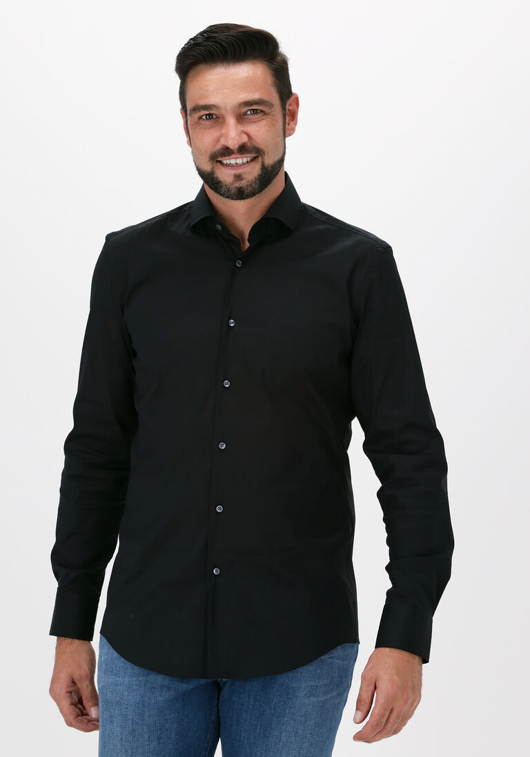 BOSS zwarte boss klassiek overhemd p-hank-spread-214 10151300 01