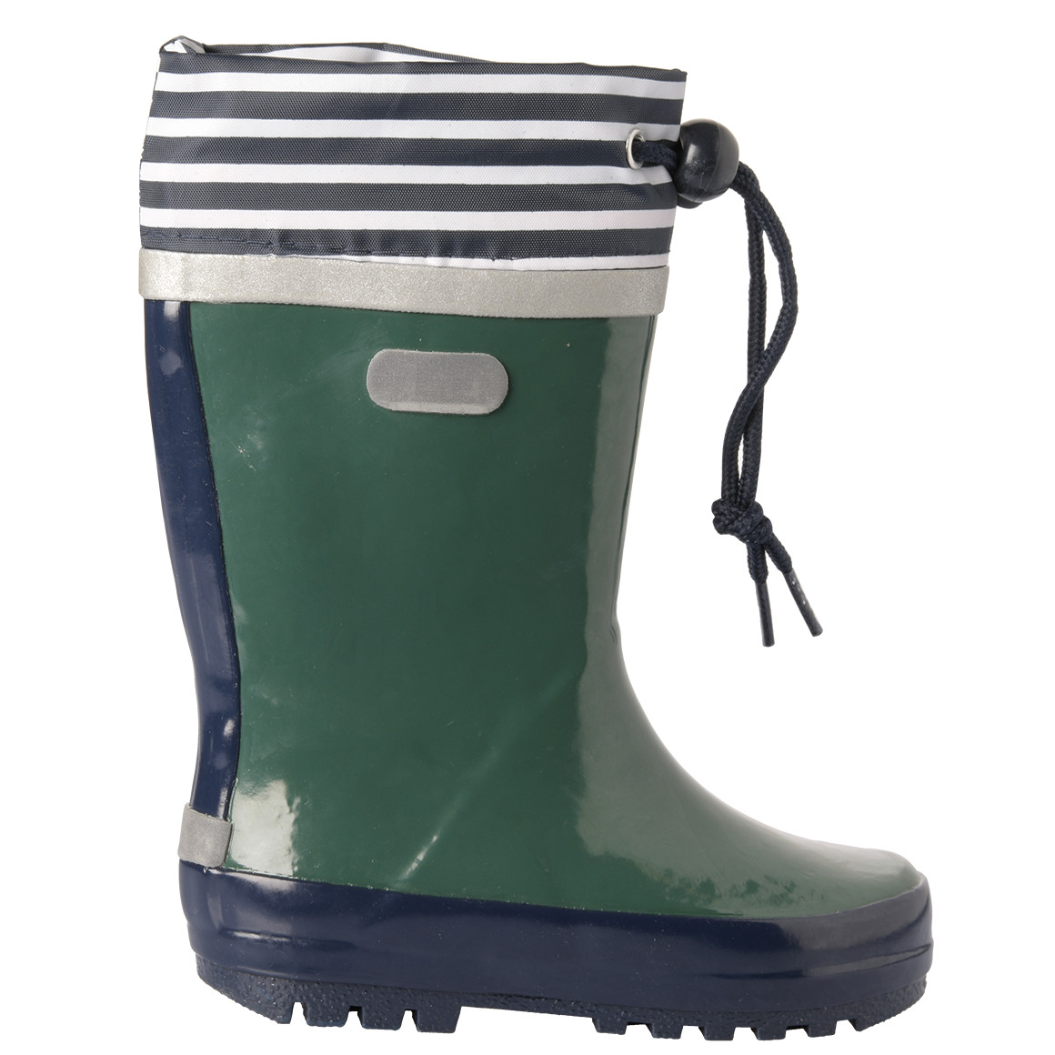 Topomini Baby Gummistiefel mit Tunnelzug dunkelgrün