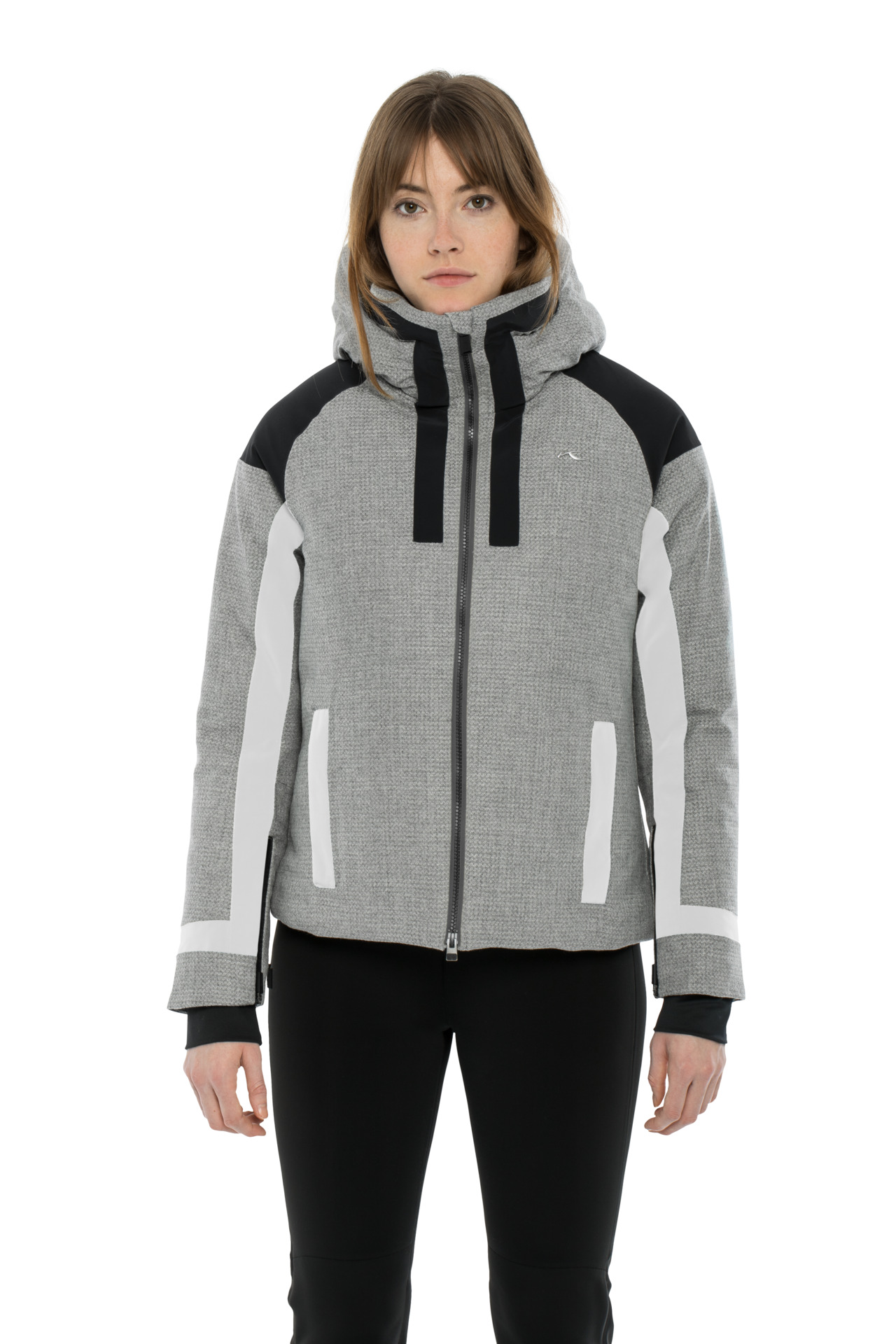 Varuna Jacket Dame 15701/Steel Grey Melange-White