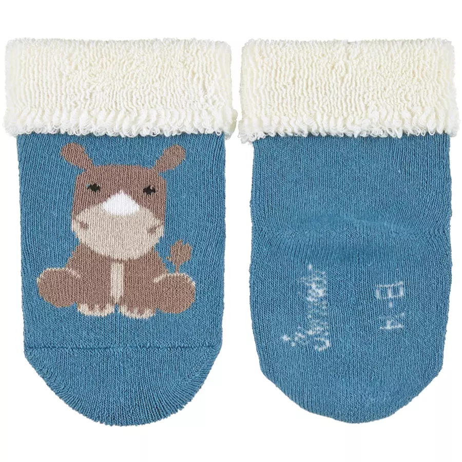 Sterntaler Baby-Socken 3er-Pack Nashorn mittelblau