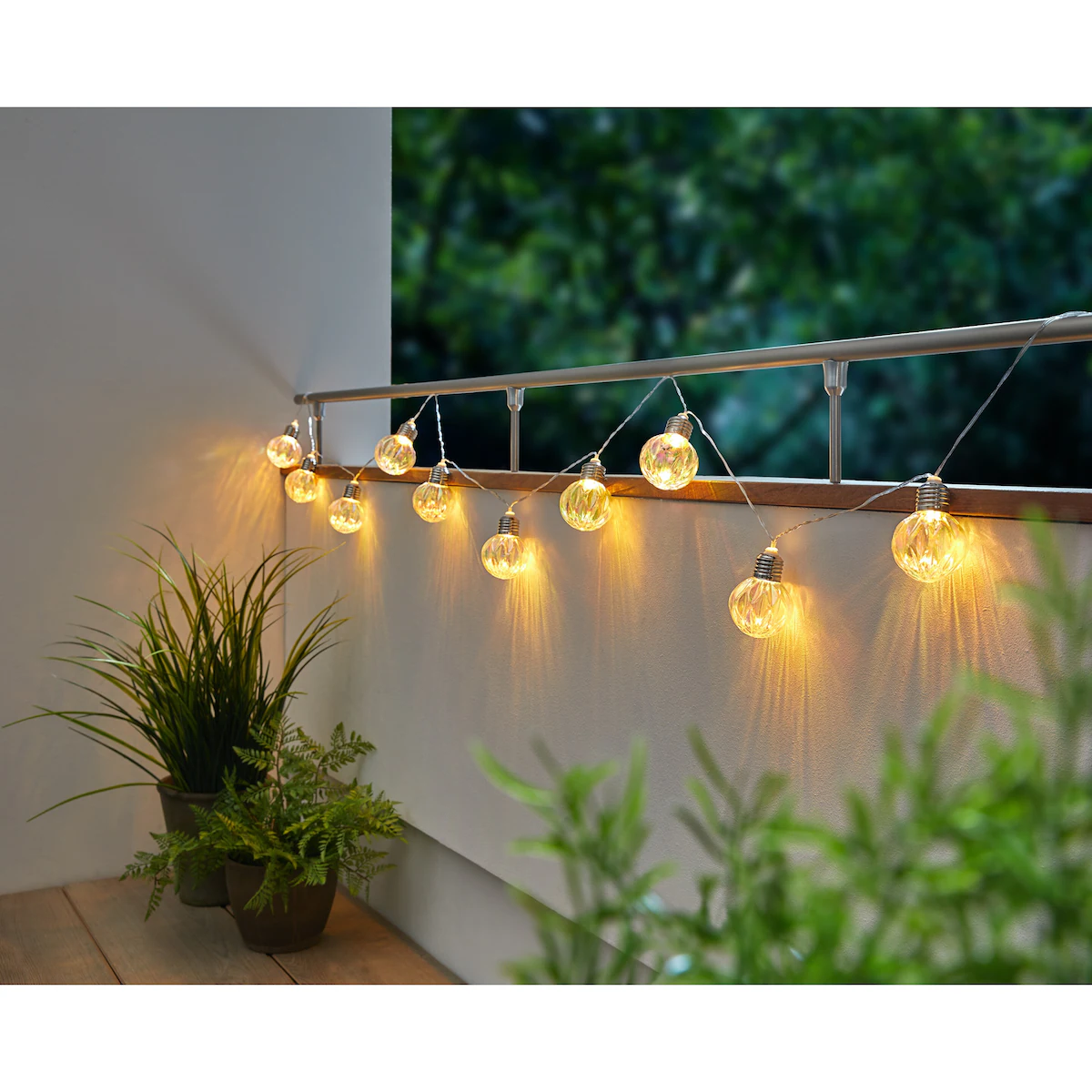 viva domo - Solar-Lichterkette „Kugeln“, 3,8 m