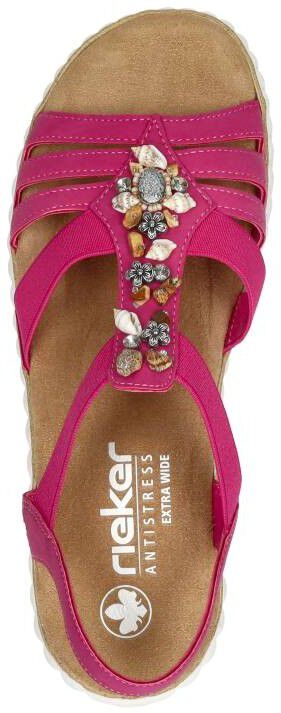 Rieker Sandalen Plat fuchsia