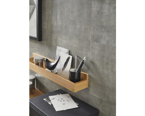 Zelfklevende wandtegels, massief beton, 30,5x30,5 cm, 6 stuks.