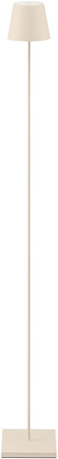 SIGOR Nuindie Stehleuchte - Dimmbare LED Akku-Stehlampe Indoor & Outdoor, IP54 spritzwassergeschützt, Höhe 120 cm, aufladbar mit Easy Connect, 12 h Leuchtdauer, dünenbeige