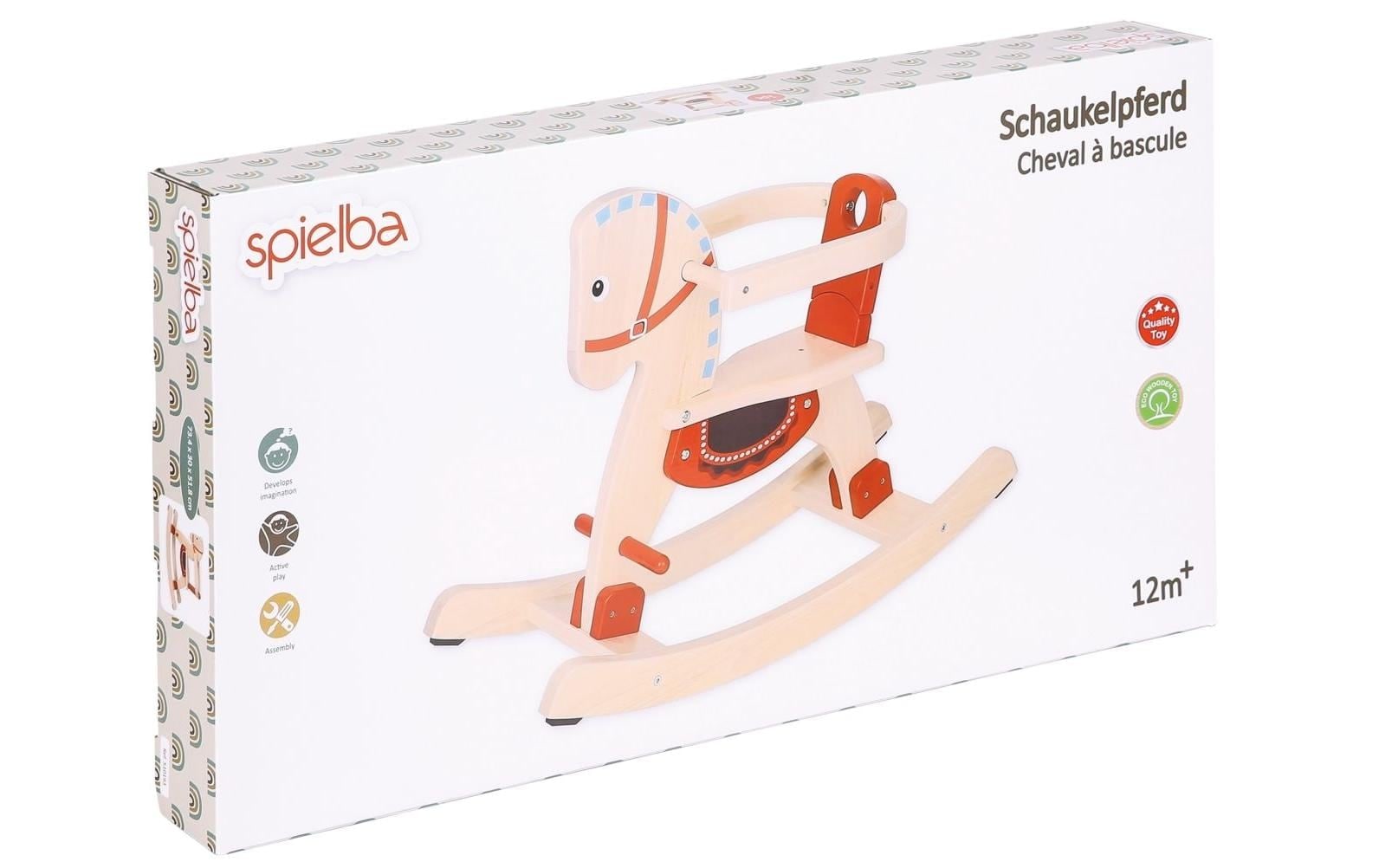 Spielba Schaukelpferd »Schaukelpferd Nature/Rot«