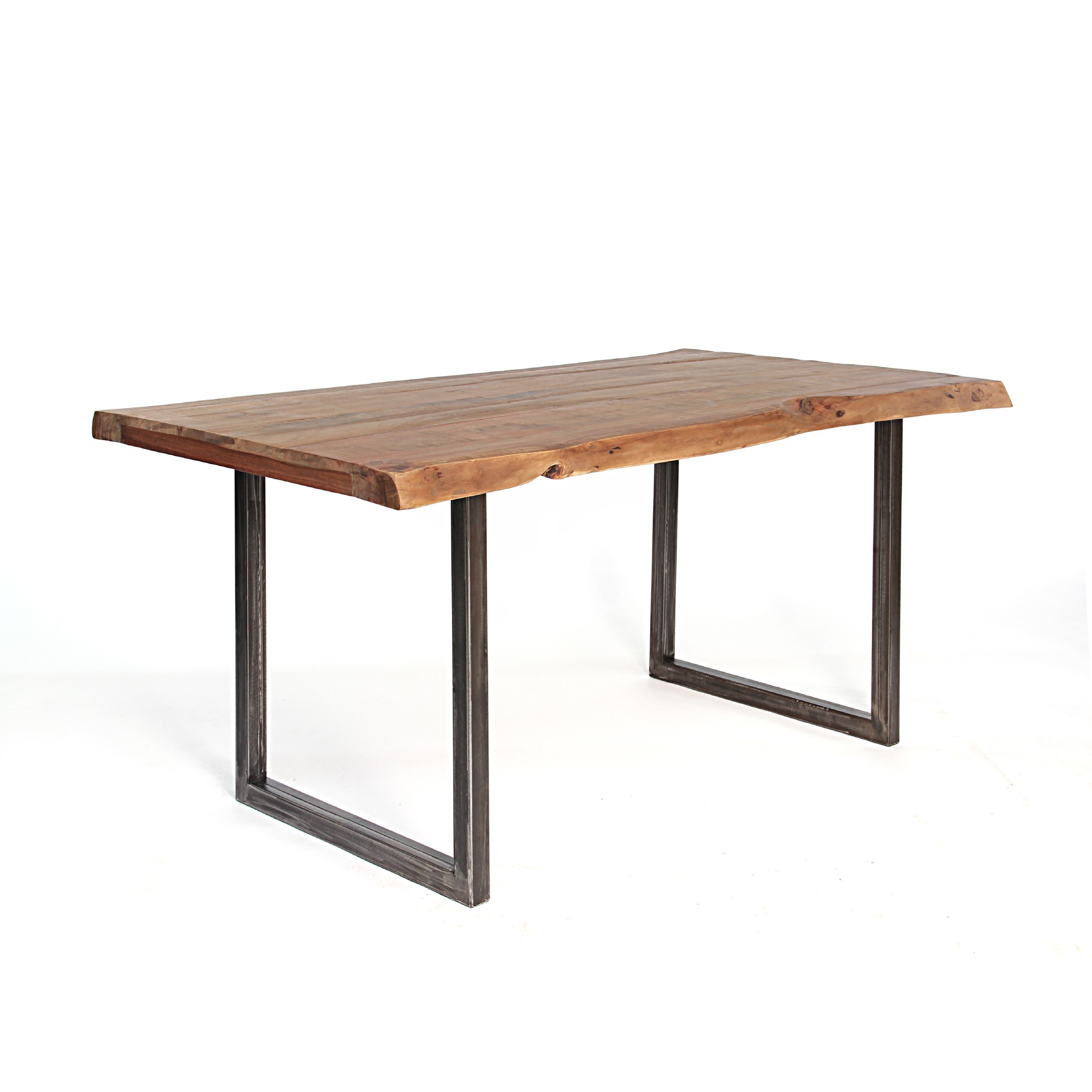 Esstisch 'Bolten', natur, schwarz, T 90 cm, B 180 cm, H 76 cm von fischer's lagerhaus