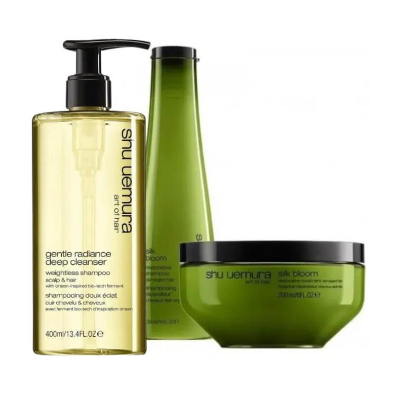 Rituel shampooings + masque Silk Bloom Shu Uemura