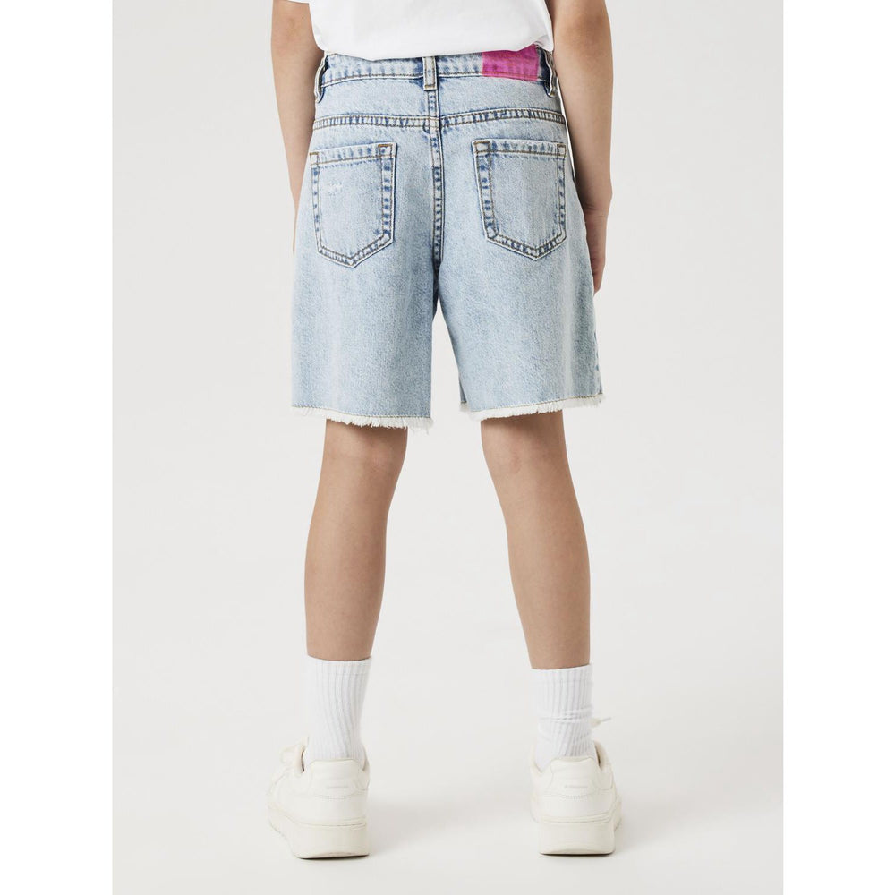Køb Name It Light Blue Bleached Denim Nkfbella Hw Wide Dnm Shorts 1488-Be Noos