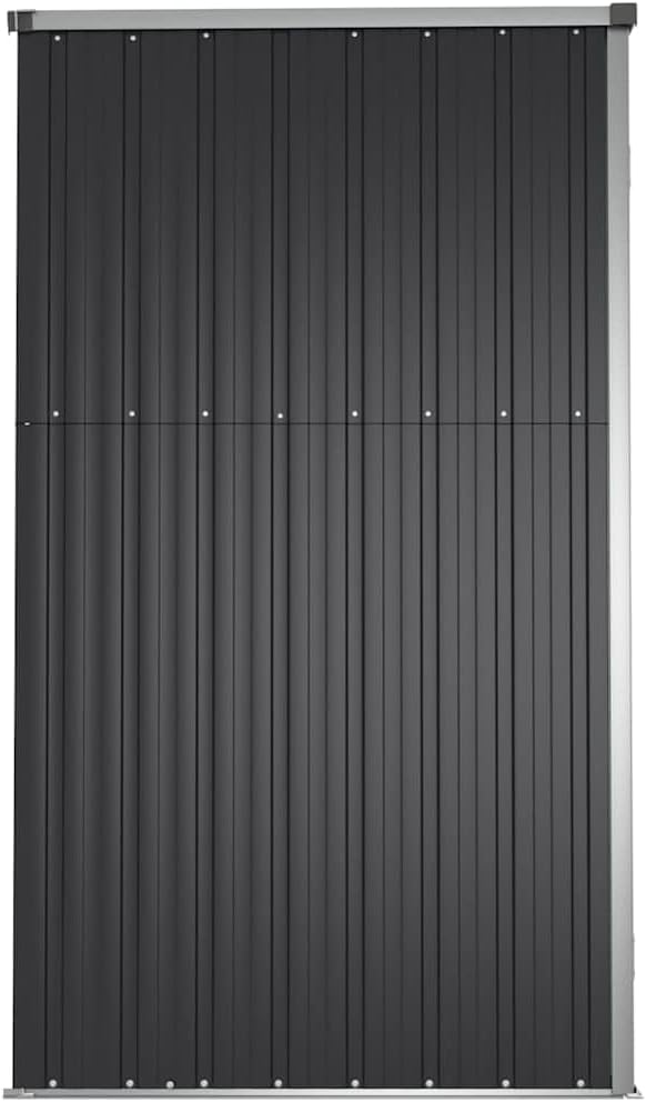ACAGALA Metall Gerätehaus Geräteschuppen Gartenhaus 161 x 89 x 161 cm, Gartenschrank Wetterfester Metallschuppen mit Doppeltüren, Ideal für Gartenwerkzeug & Fahrräder - Verzinkter Stahl, Anthrazit