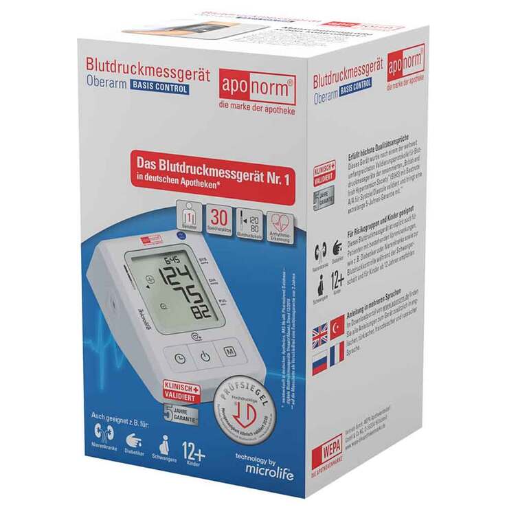 aponorm® Basis Control Oberarm-Blutdruckmessgerät, 1 St