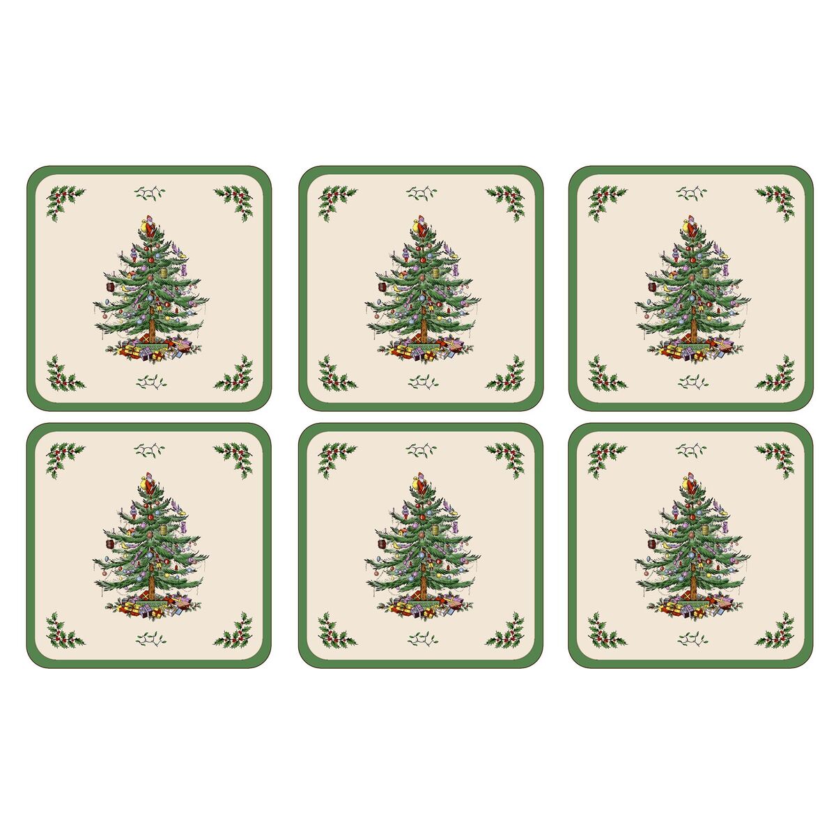 Christmas Tree glassbrikker, 6 stk