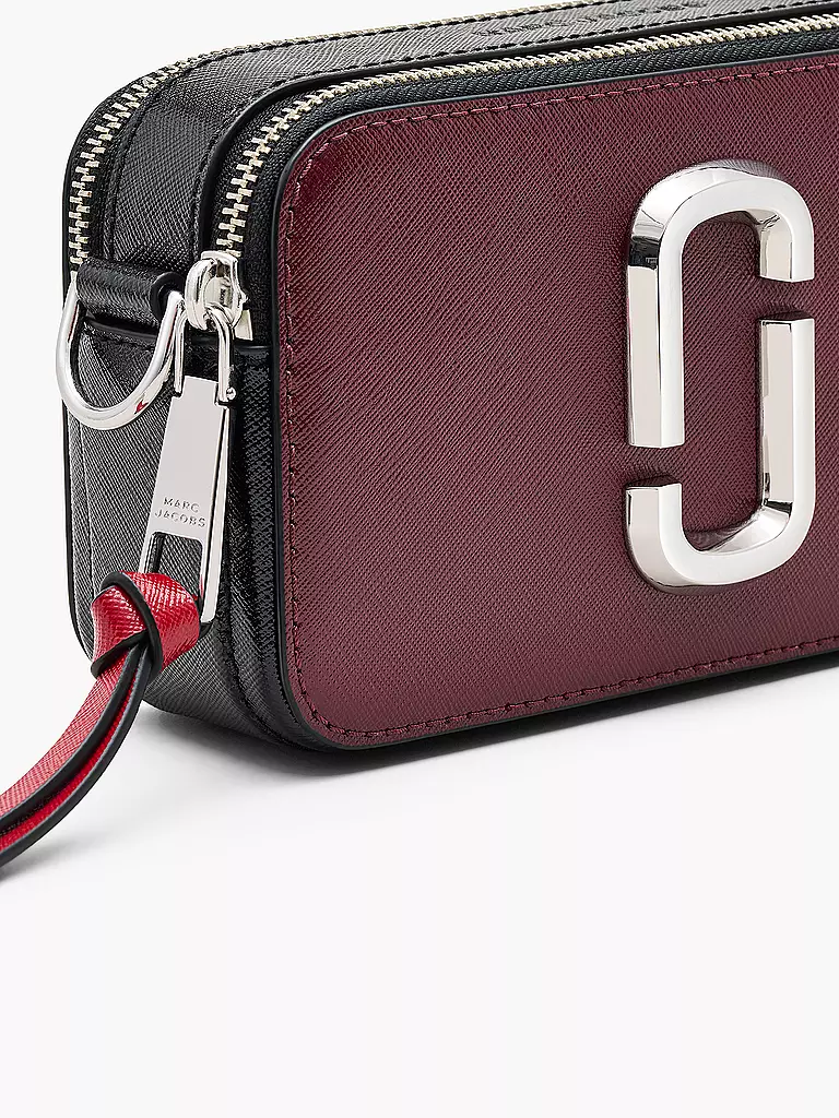 MARC JACOBS Ledertasche - Mini Bag THE SNAPSHOT  dunkelrot