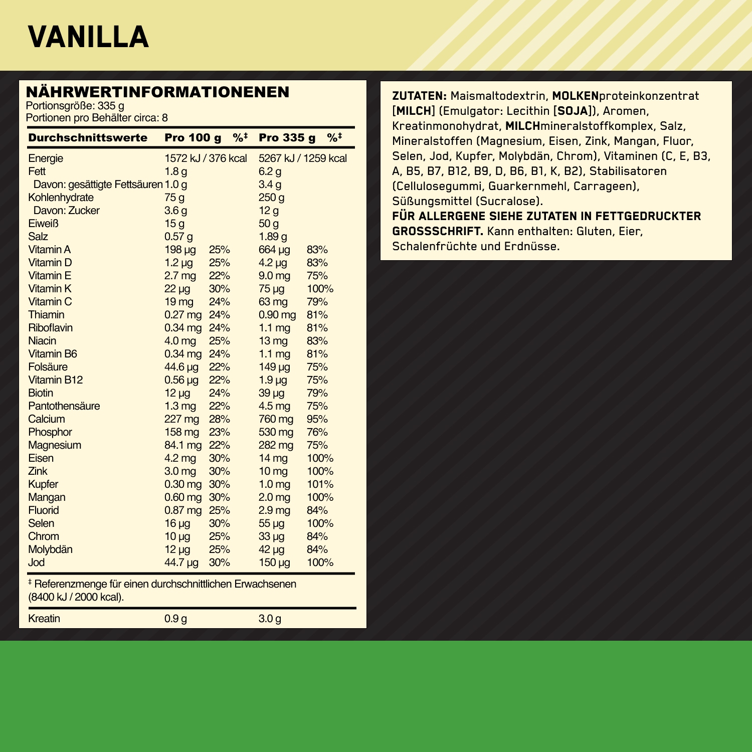 Optimum Nutrition Serious Mass 2721 g Vanilla