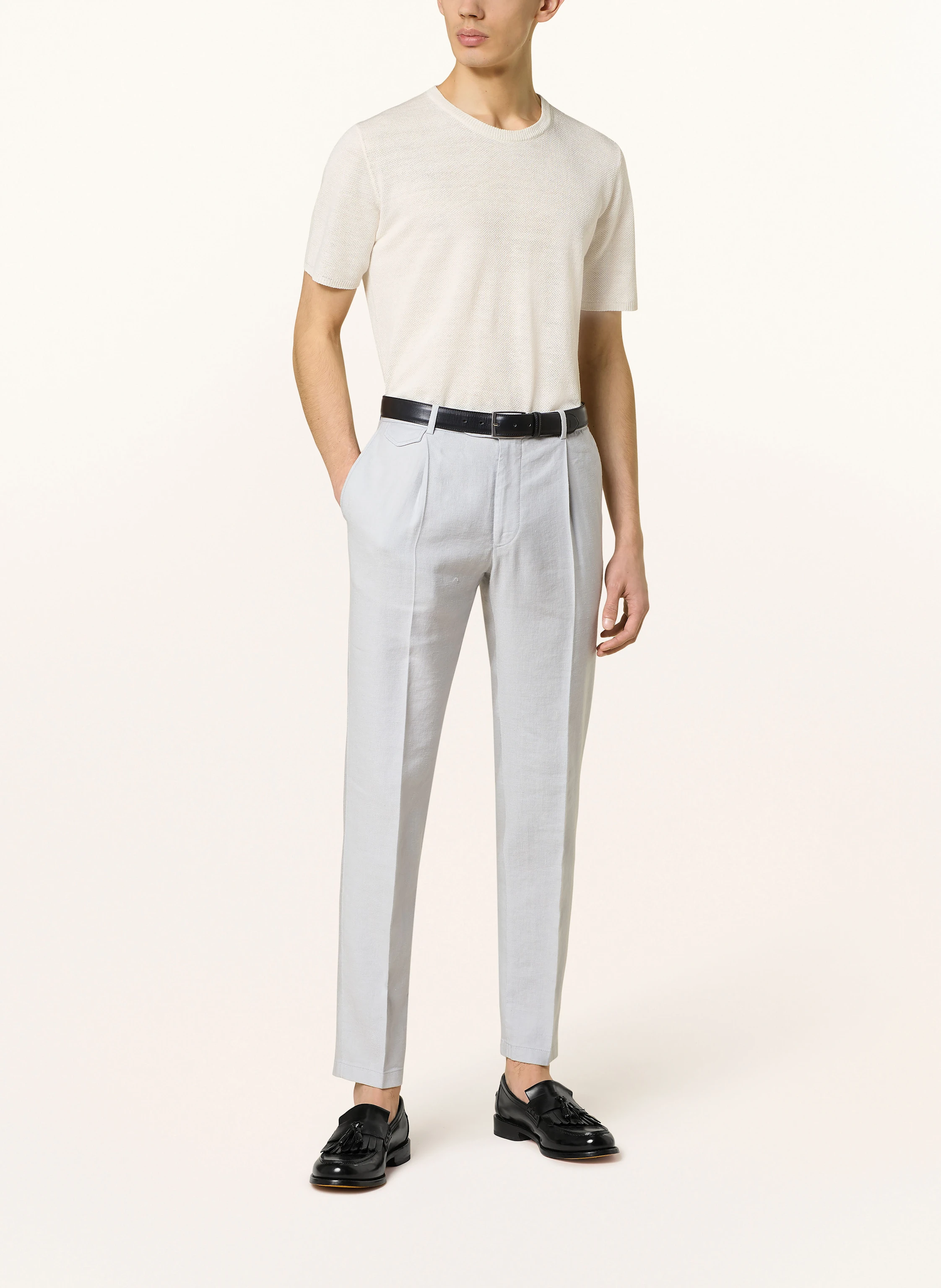 windsor. Anzughose SILVI Extra Slim Fit mit Leinen