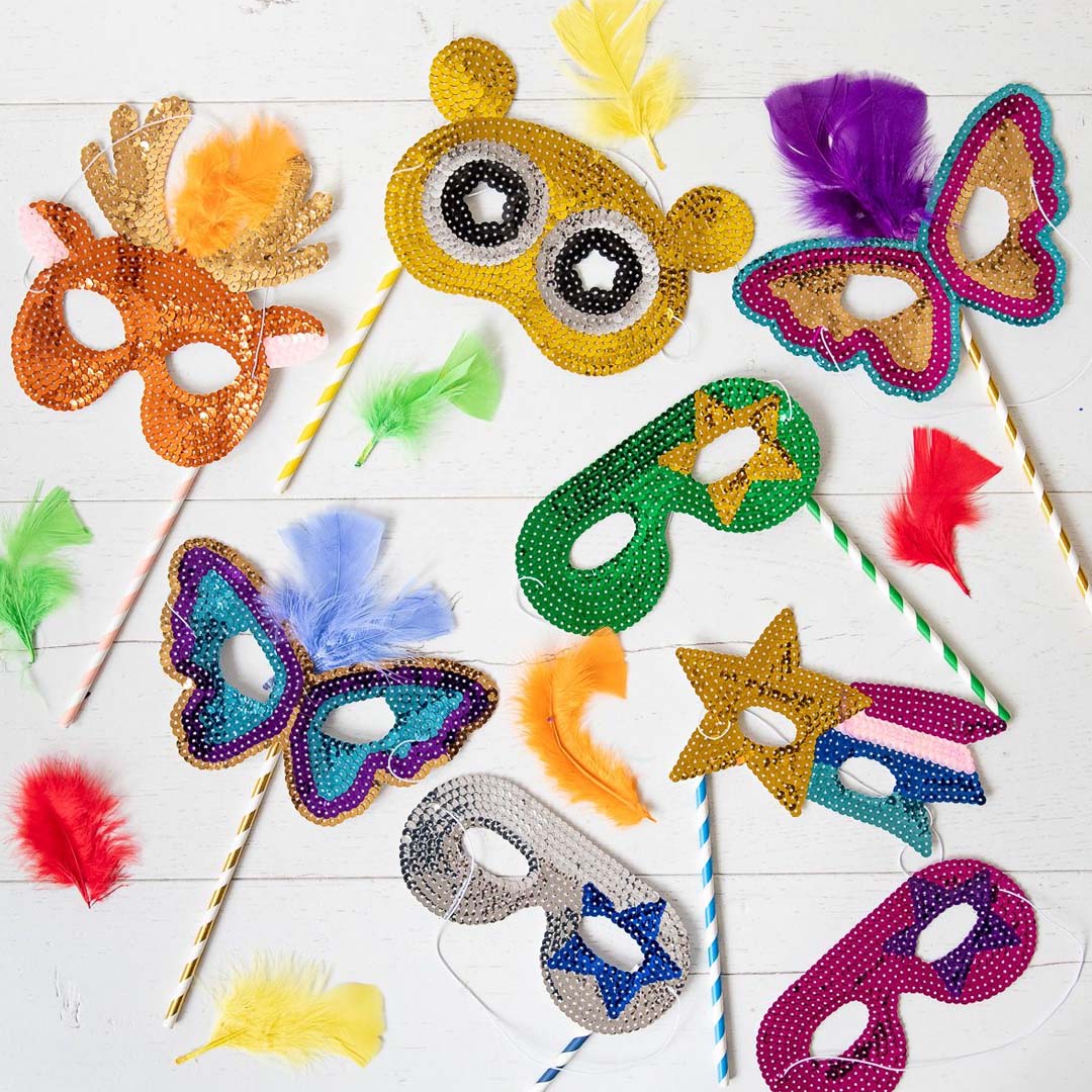 Le petit souk masker superheldin - roze - paars