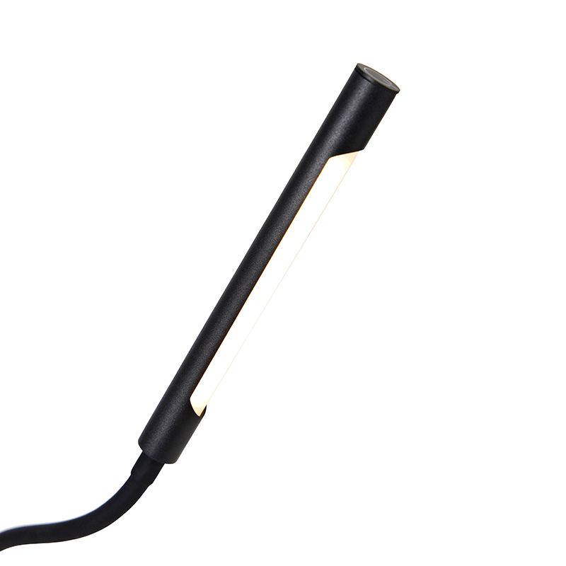 Design vloerlamp zwart incl. LED met touch dimmer - Palka
