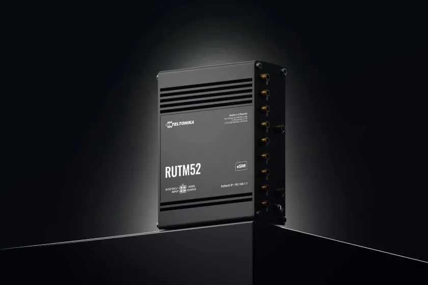 Teltonika RUTM52, Wi-Fi 5 (802.11ac), Dual-band (2,4 GHz / 5 GHz), Ethernet LAN, 5G, Sort, Industriel router