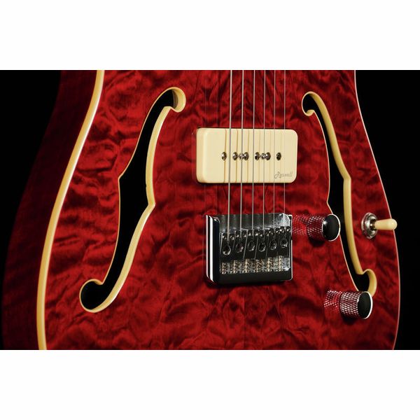 Harley Benton TE-90QM Trans Red