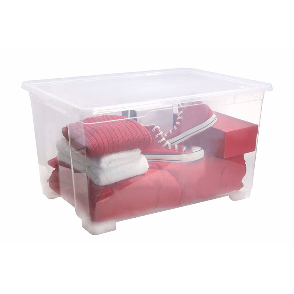 Boite de rangement plastique transparent 140L