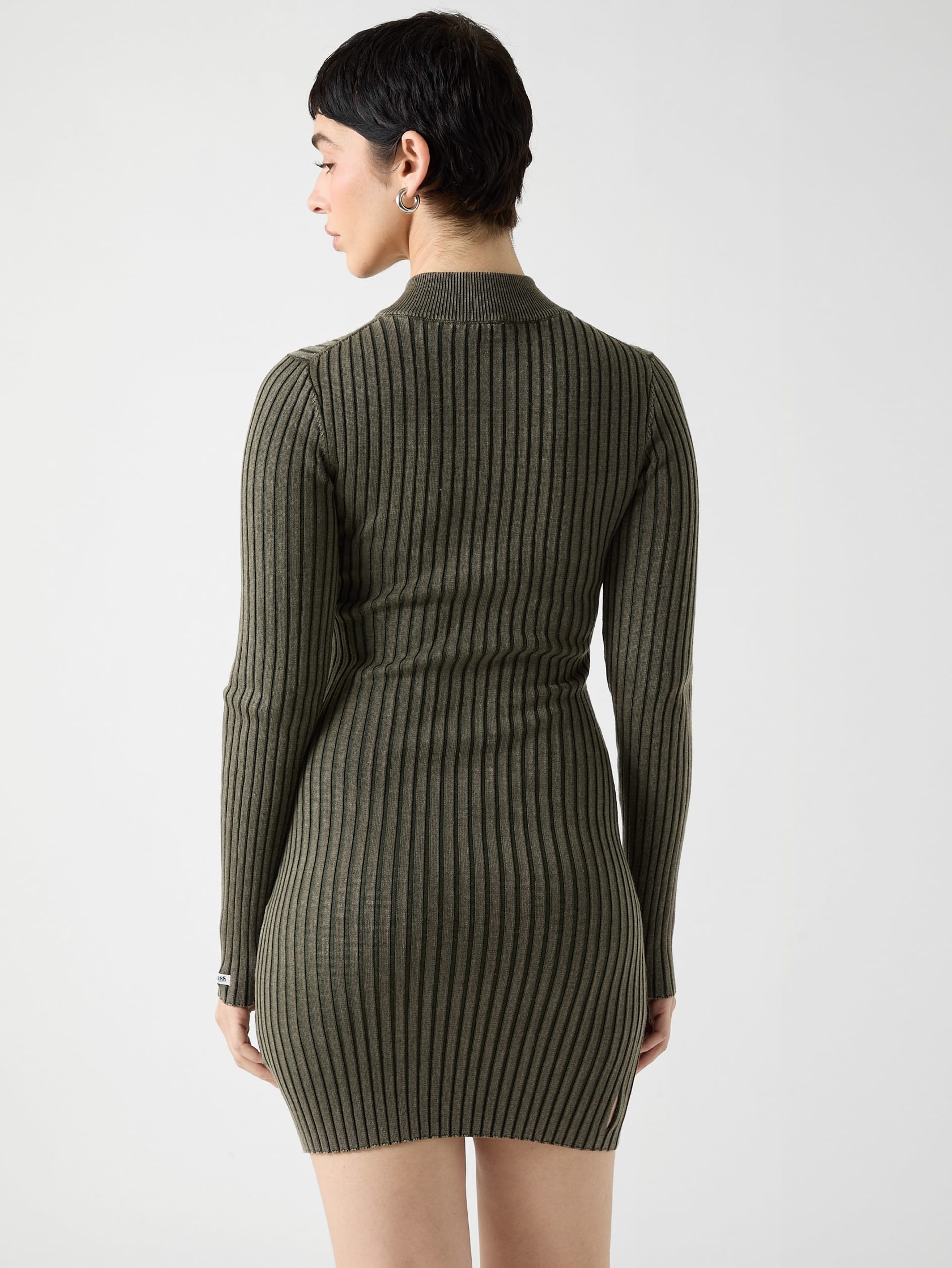 Vestido curto com zíper ecológico da GUESS Originals