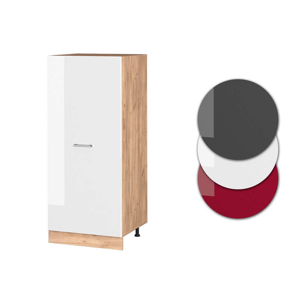 Vicco Backofenumbauschrank Küchenschrank Küchenzeile R-Line 60 cm Eiche Weiß große Tür