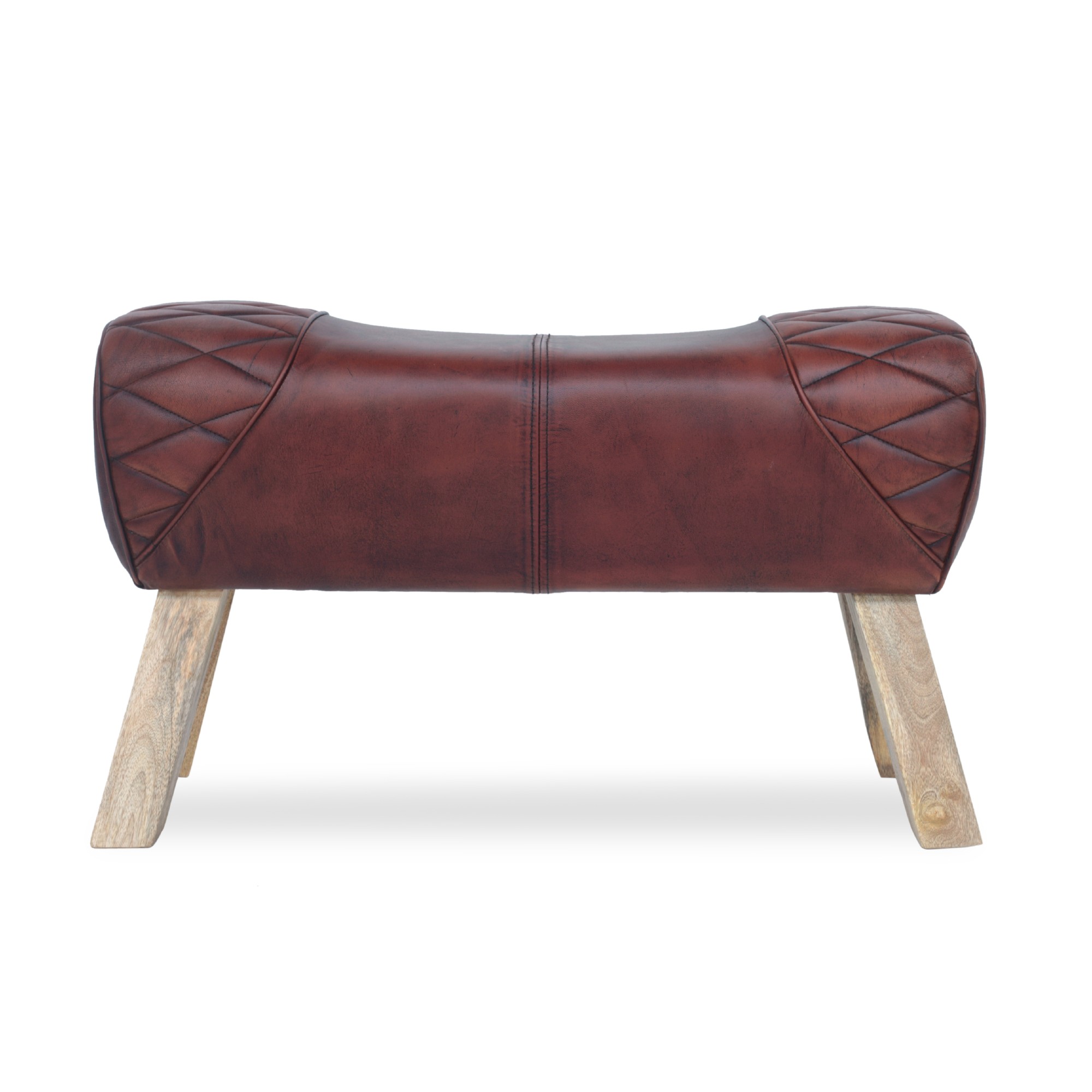 Sitzbock 'Clark', braun, B 83 cm, H 51 cm, T 29 cm von fischer's lagerhaus
