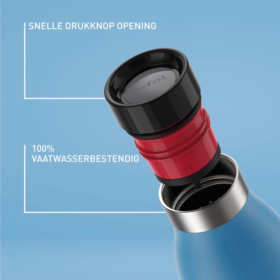 Bludrop Basic N3110310 drinkfles 0,5L RVS/Blauw
