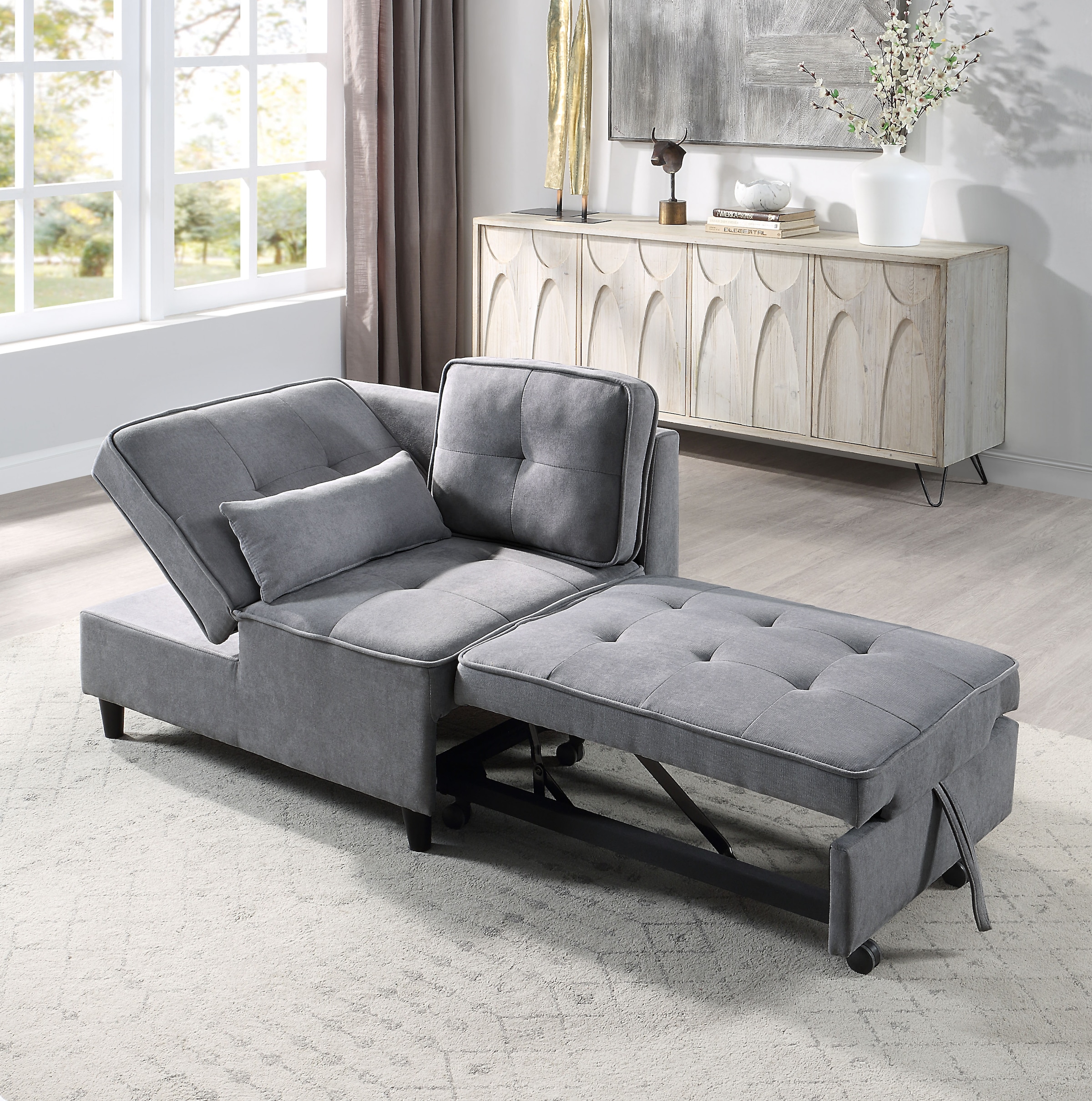 ATLANTIC home collection Schlafsofa »Freddy« wandelbar zum Loungesessel, Relaxliege und Gästebett, inkl. Kissen