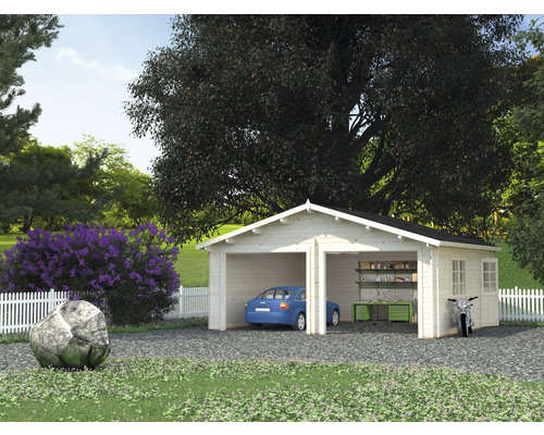 Palmako Roger dubbele garage, 28,4 m², zonder deur, 575 x 510 cm, dompelgegrond