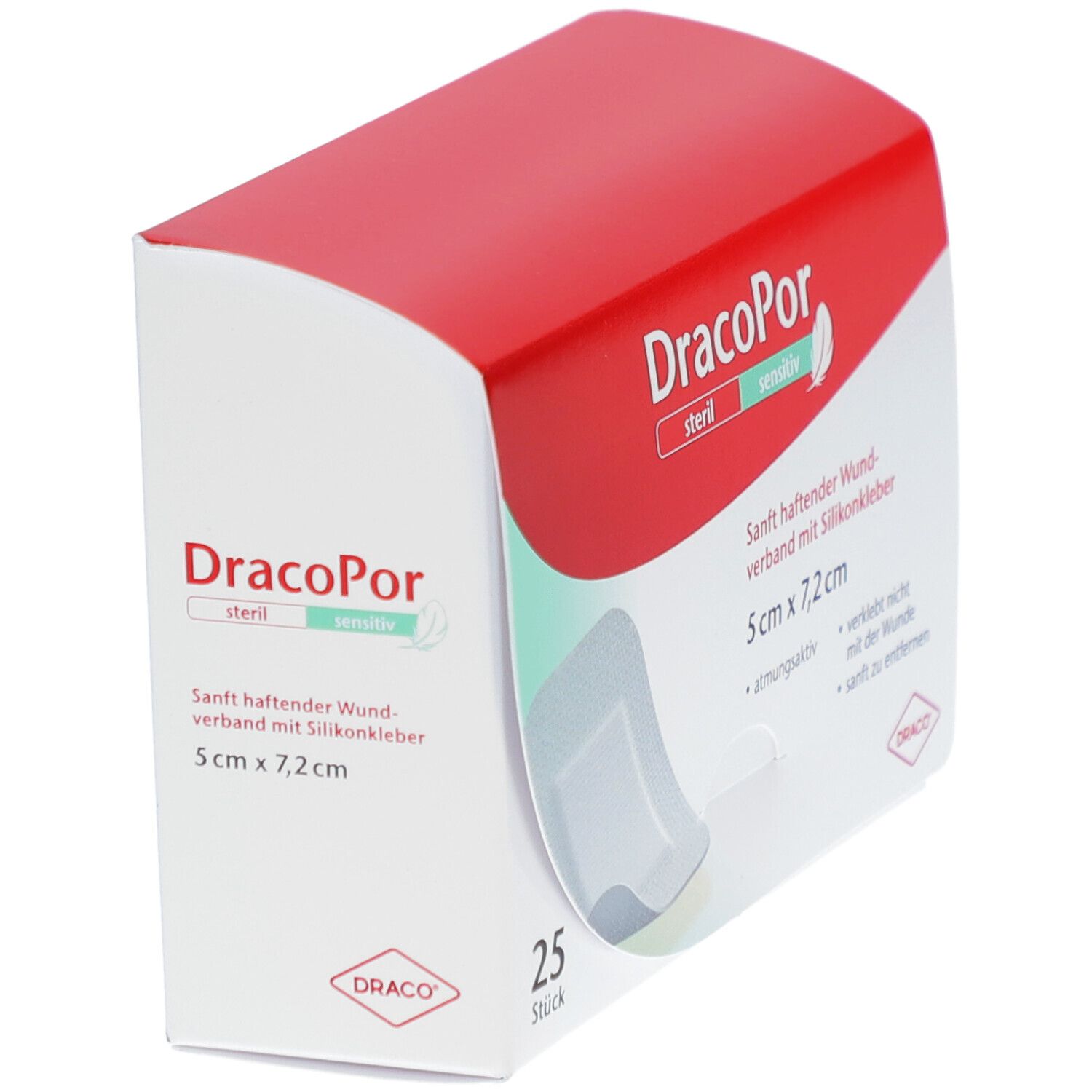 DracoPor sensitiv Wundverband 5 x 7,2 cm