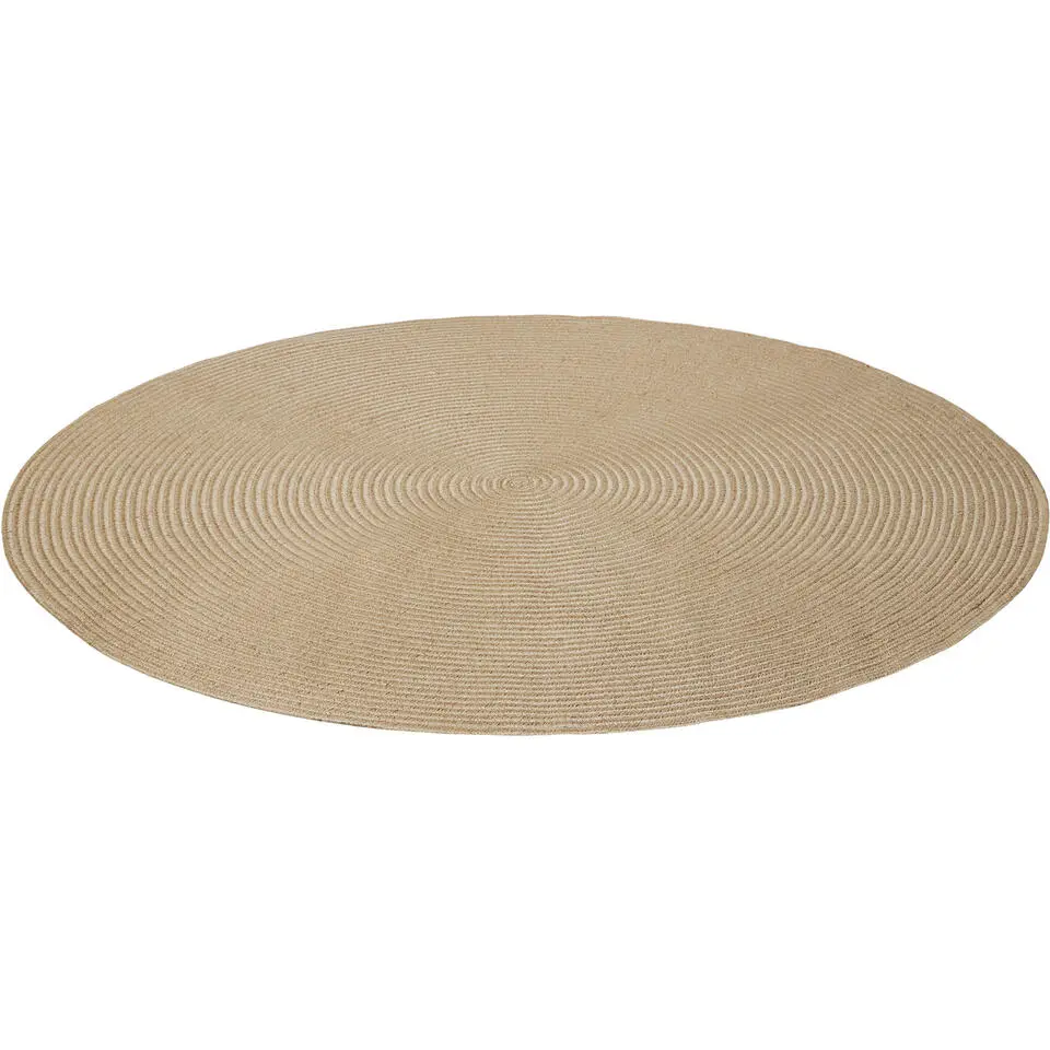 tectake® Geweven vloerkleed Vibe van jute- en kunststofvezels Ø 160 cm