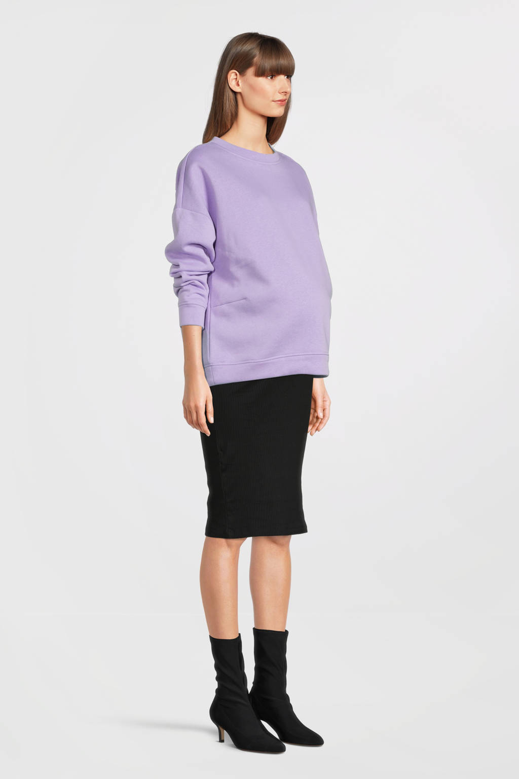 VERO MODA MATERNITY ribgebreide zwangerschapsrok VMMLAVENDER zwart
