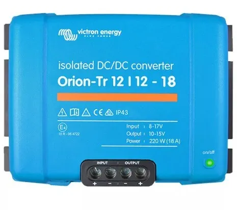 Victron Energy Orion-Tr 12/12-18A 220 W inverter til biler (ORI121222110)