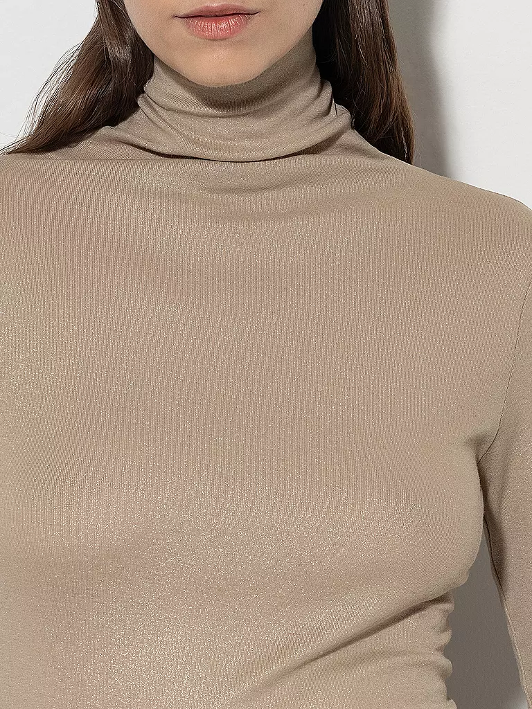 LUISA CERANO Rollkragenshirt gold