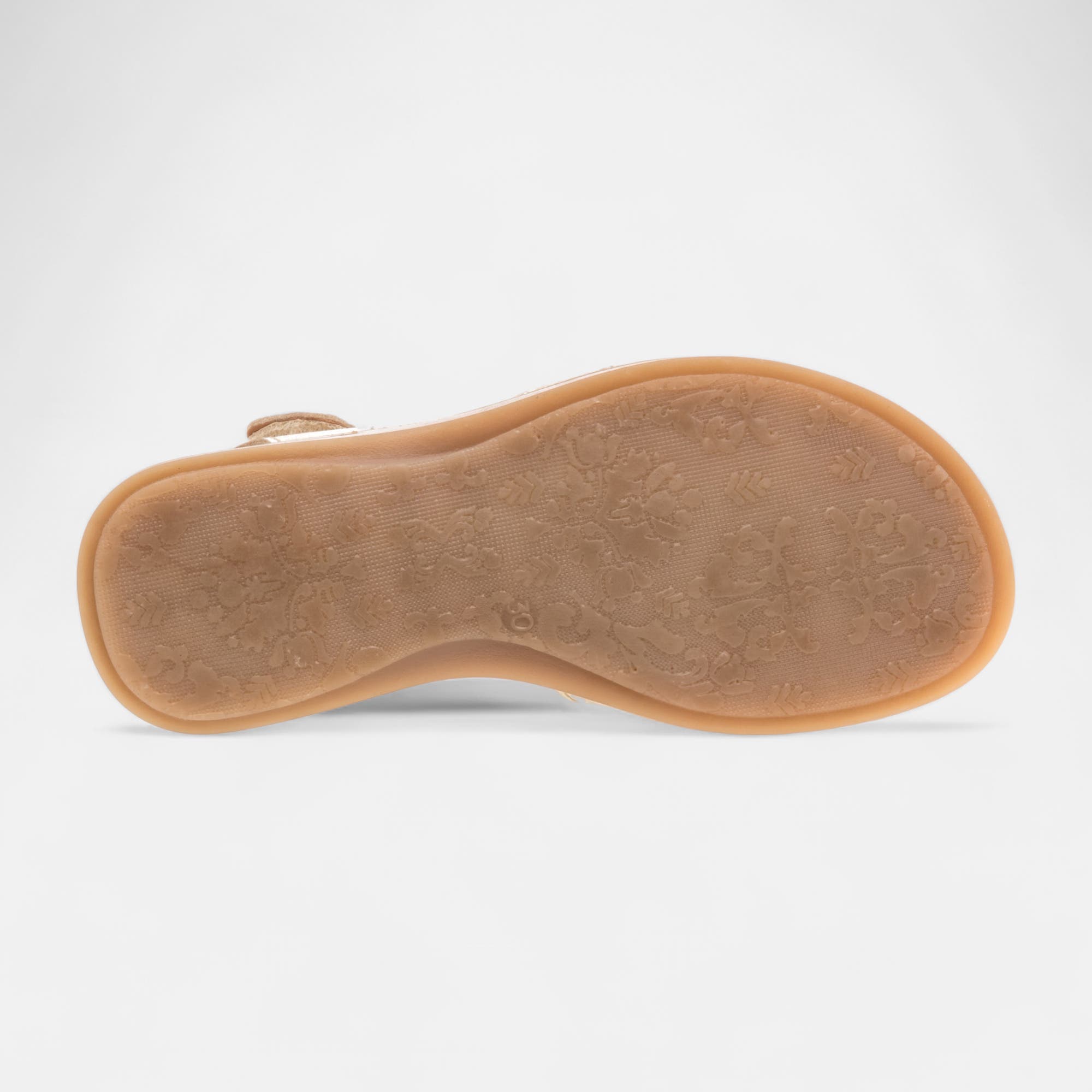 Nu-pieds Fille en cuir or