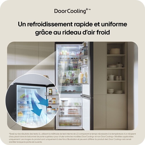 Réfrigérateur congélateur en bas Lg GBBW322CEV Noir
